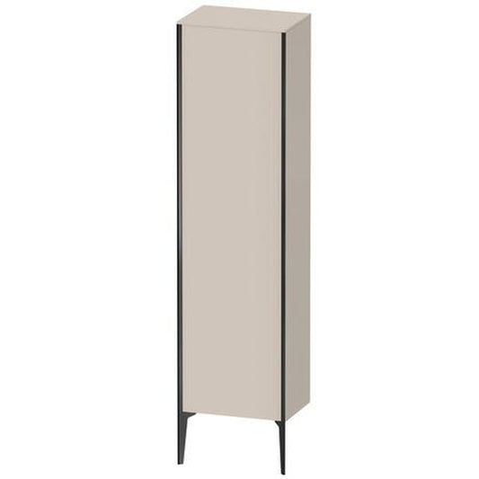 Duravit Xviu 20" x 70" Tall Cabinet With Right Hinge, Black Matt and Taupe Matt Finish (XV1336RB291)