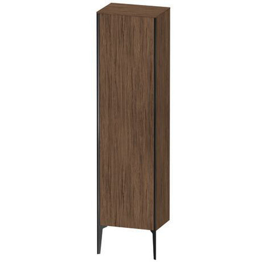 Duravit Xviu 20" x 70" Tall Cabinet With Right Hinge, Black Matt and Walnut Dark Finish (XV1336RB221)