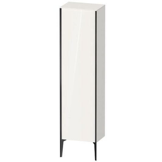 Duravit Xviu 20" x 70" Tall Cabinet With Right Hinge, Black Matt and White High Gloss Finish (XV1336RB222)