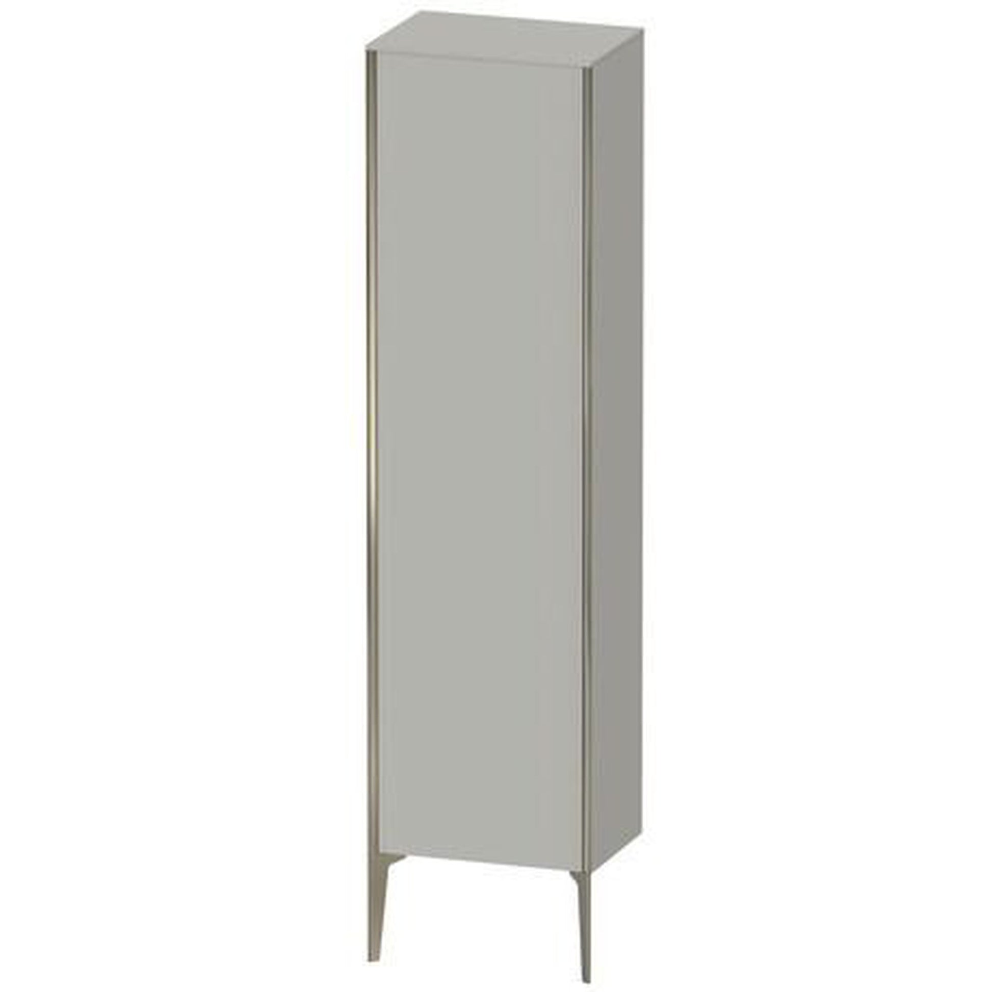 Duravit Xviu 20" x 70" Tall Cabinet With Right Hinge, Champagne Matt and Concrete Grey Matt Finish (XV1336RB107)