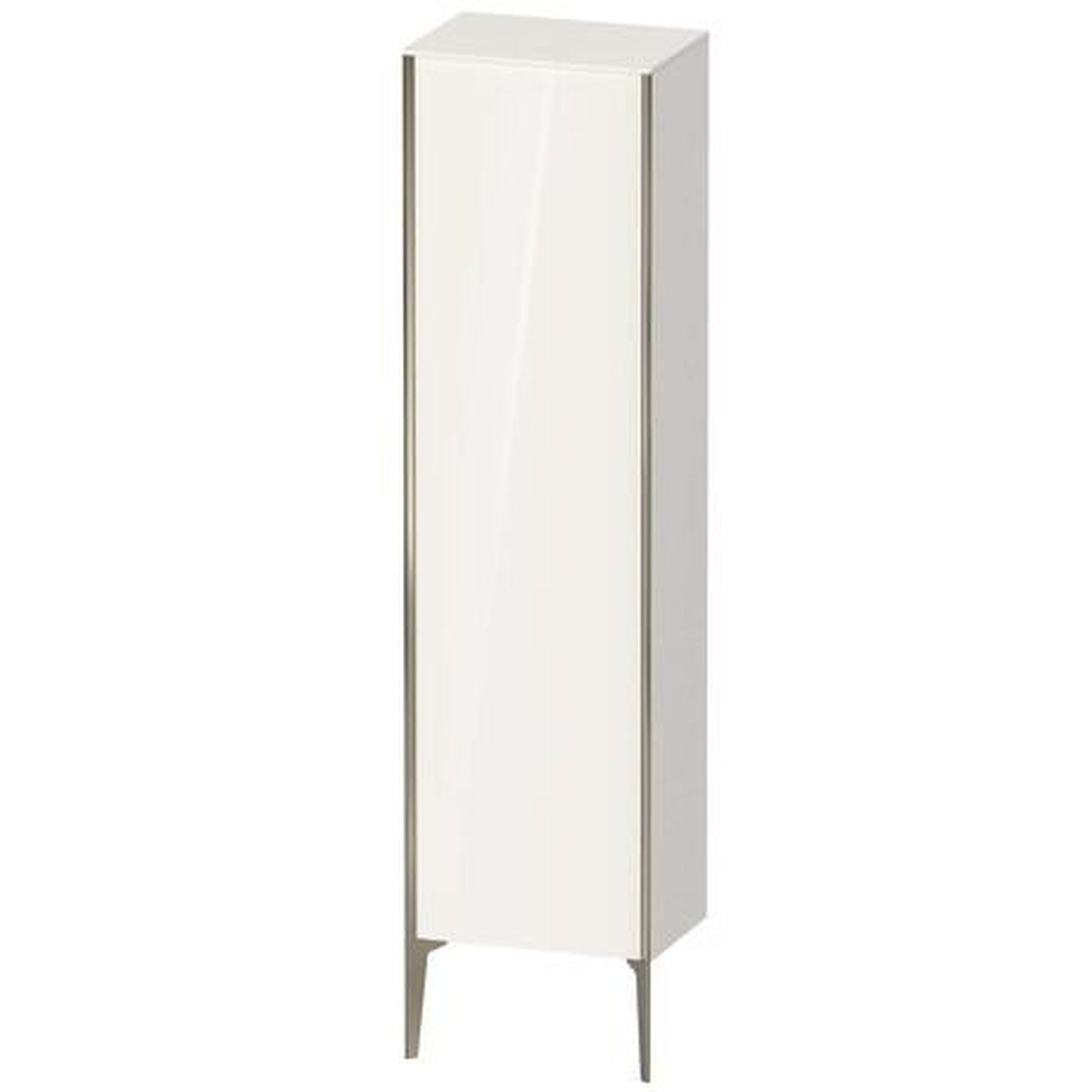 Duravit Xviu 20" x 70" Tall Cabinet With Right Hinge, Champagne Matt and White High Gloss Finish (XV1336RB122)