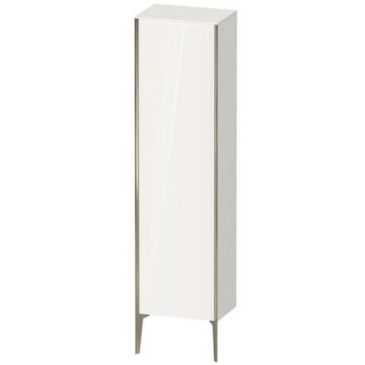 Duravit Xviu 20" x 70" Tall Cabinet With Right Hinge, Champagne Matt and White High Gloss Finish (XV1336RB122)