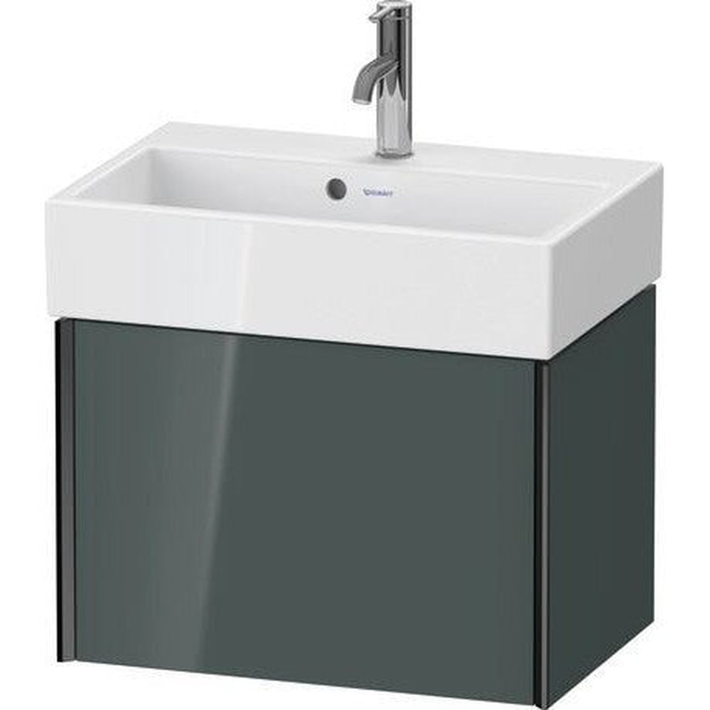 Duravit Xviu 23" x 16" x 15" One Drawer Wall-Mount Vanity Unit, Dolomiti Grey High Gloss Lacquer (XV42160B238)