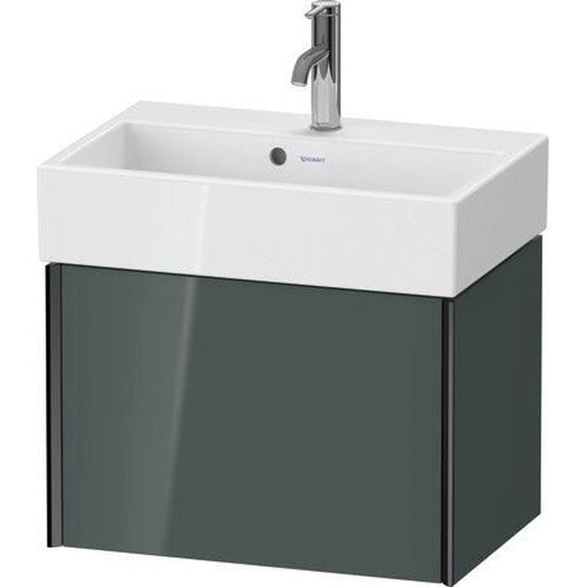Duravit Xviu 23" x 16" x 15" One Drawer Wall-Mount Vanity Unit, Dolomiti Grey High Gloss Lacquer (XV42160B238)