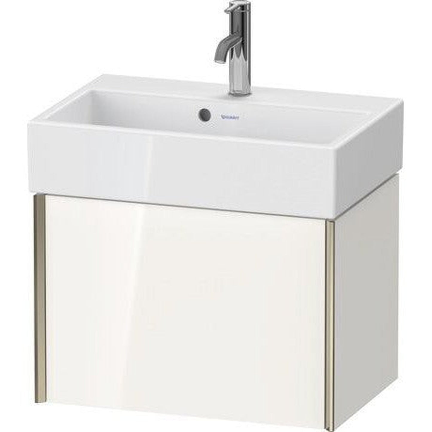Duravit Xviu 23" x 16" x 15" One Drawer Wall-Mount Vanity Unit, White High Gloss Lacquer (XV42160B185)