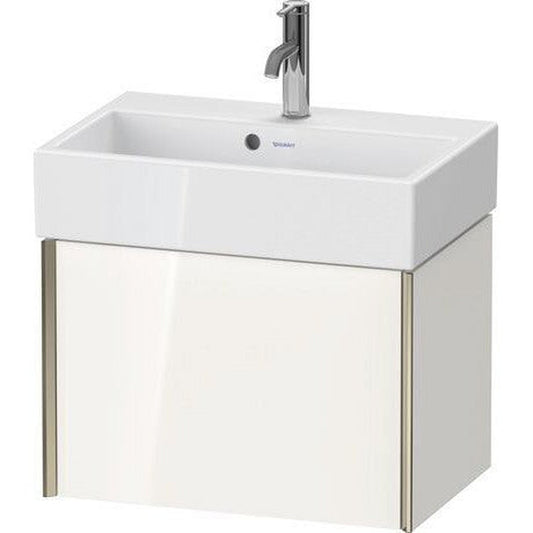 Duravit Xviu 23" x 16" x 15" One Drawer Wall-Mount Vanity Unit, White High Gloss Lacquer (XV42160B185)