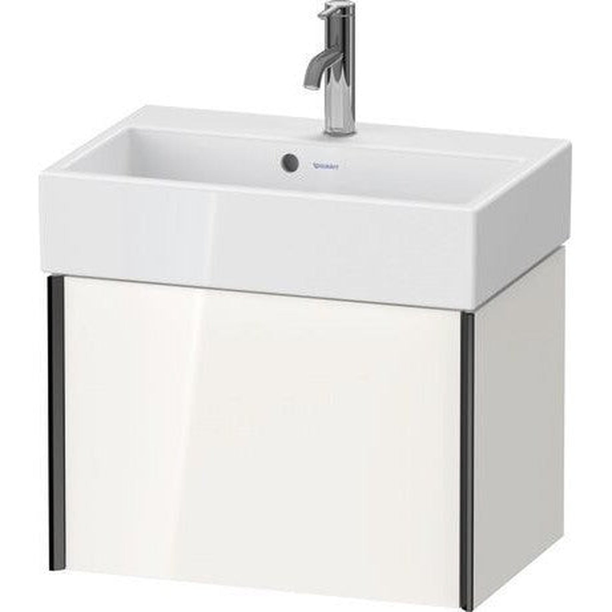 Duravit Xviu 23" x 16" x 15" One Drawer Wall-Mount Vanity Unit, White High Gloss Lacquer (XV42160B285)