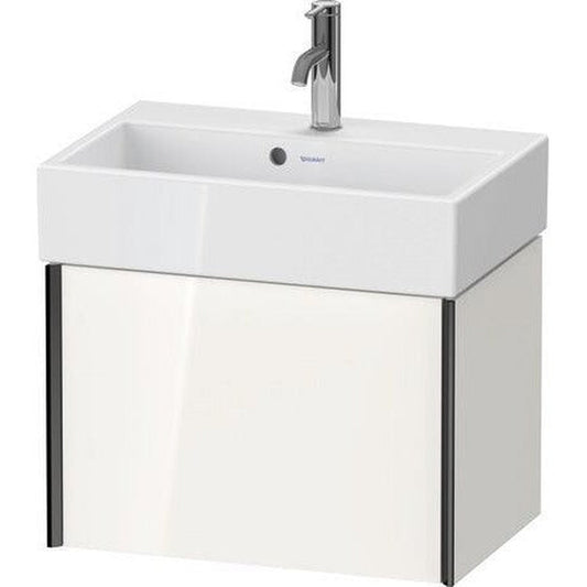 Duravit Xviu 23" x 16" x 15" One Drawer Wall-Mount Vanity Unit, White High Gloss Lacquer (XV42160B285)