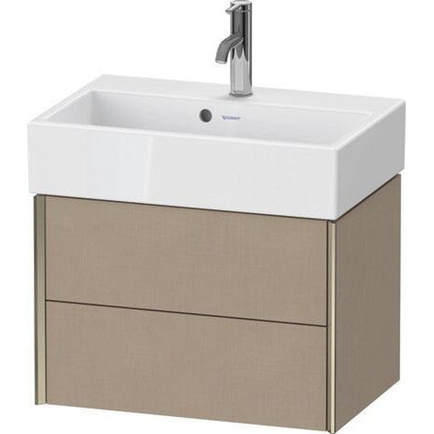 Duravit Xviu 23" x 16" x 15" Two Drawer Wall-Mount Vanity Unit, Linen (XV43160B175)