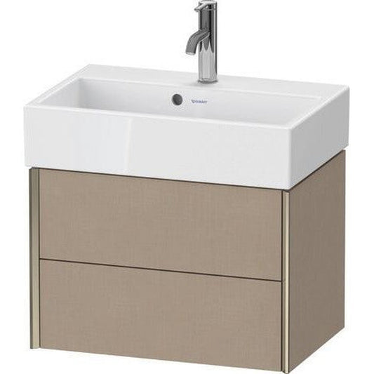 Duravit Xviu 23" x 16" x 15" Two Drawer Wall-Mount Vanity Unit, Linen (XV43160B175)