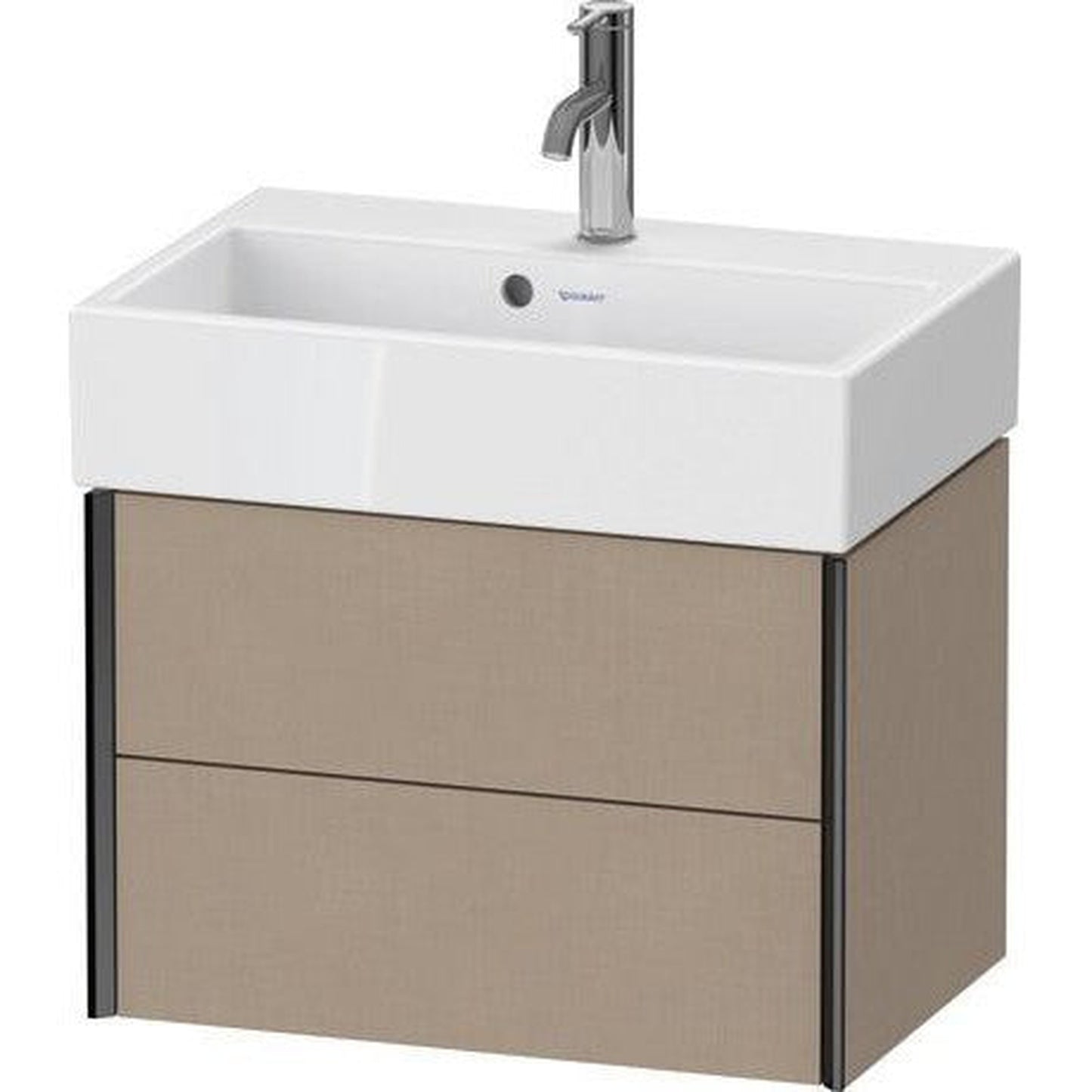 Duravit Xviu 23" x 16" x 15" Two Drawer Wall-Mount Vanity Unit, Linen (XV43160B275)