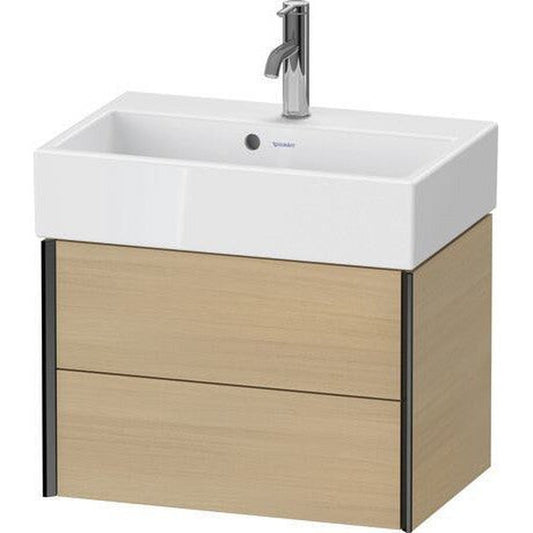 Duravit Xviu 23" x 16" x 15" Two Drawer Wall-Mount Vanity Unit, Mediterreanean Oak Real Wood Veneer (XV43160B271)