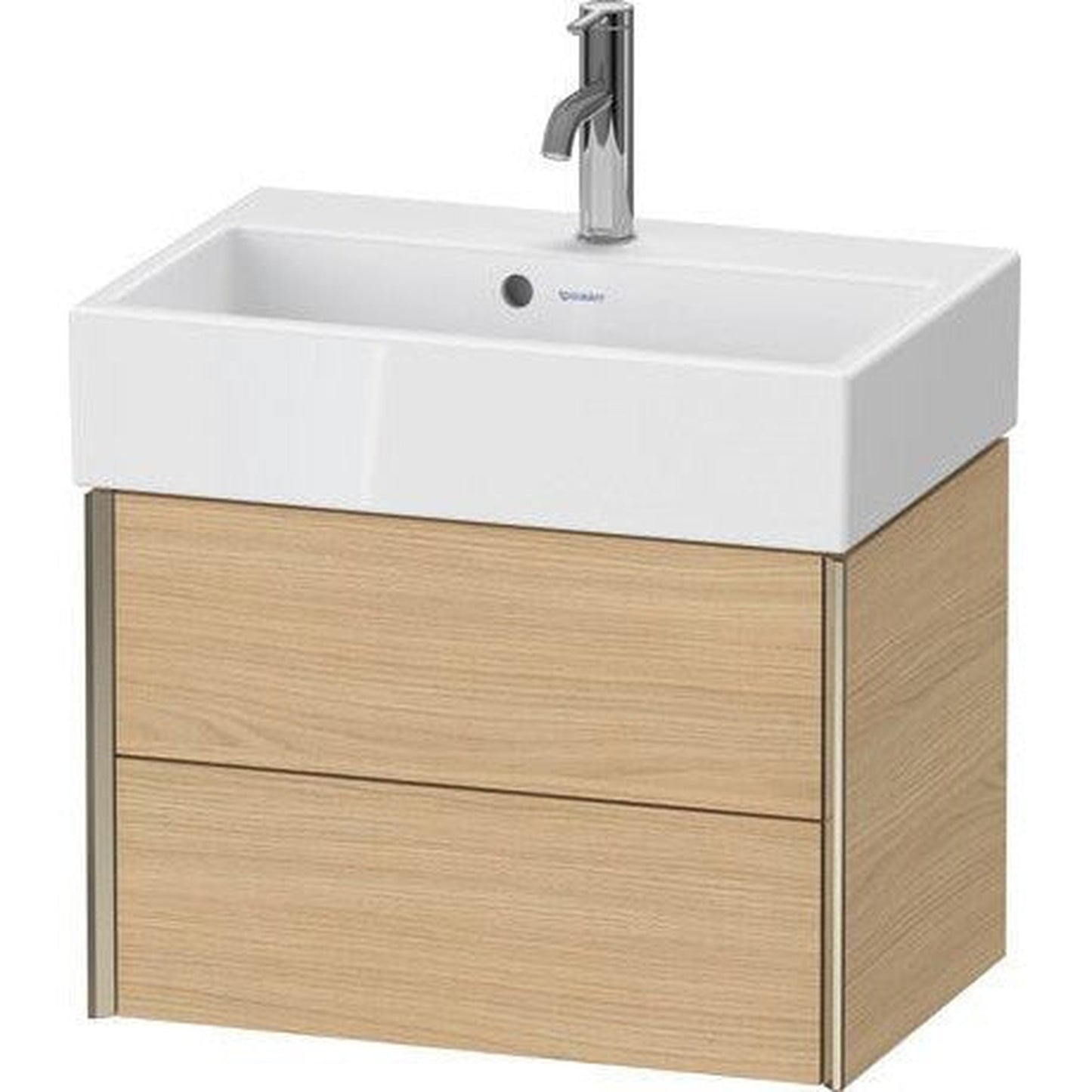 Duravit Xviu 23" x 16" x 15" Two Drawer Wall-Mount Vanity Unit, Natural Oak (XV43160B130)