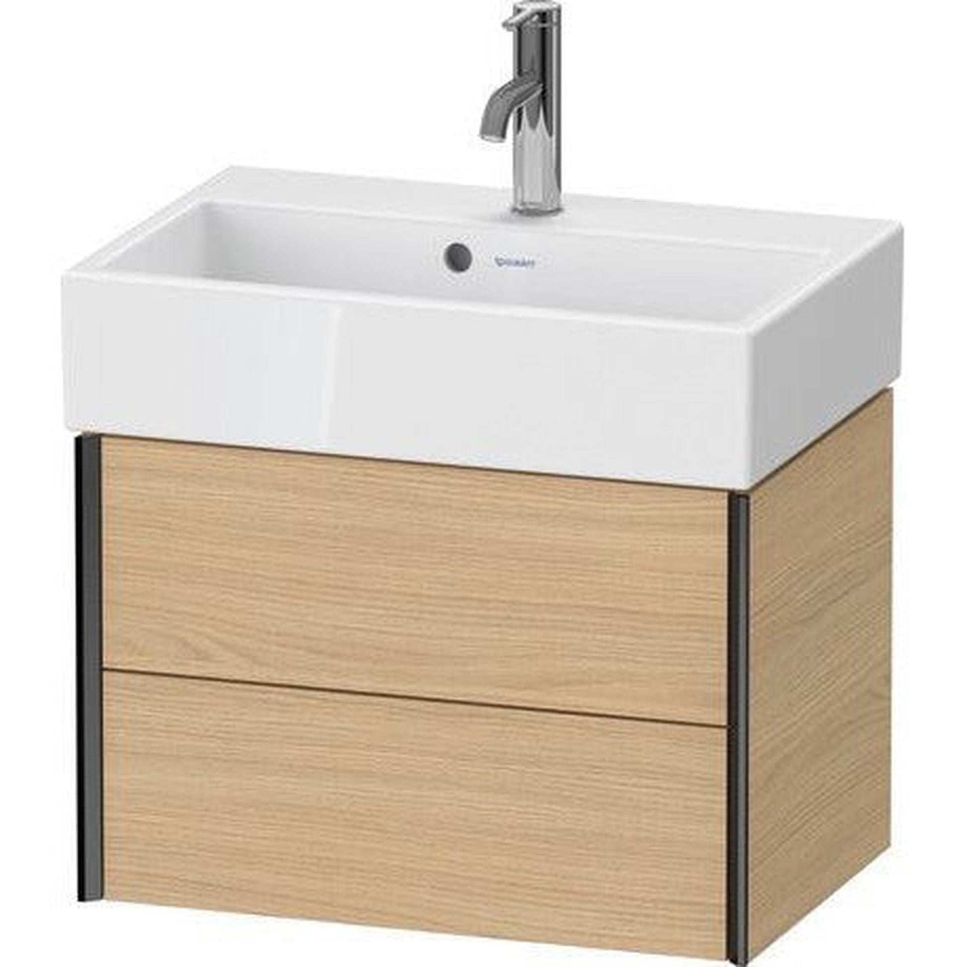 Duravit Xviu 23" x 16" x 15" Two Drawer Wall-Mount Vanity Unit, Natural Oak (XV43160B230)