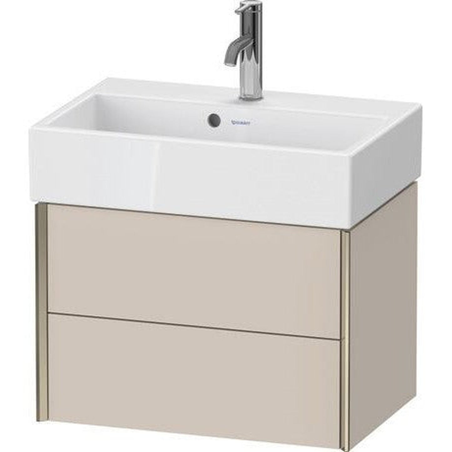 Duravit Xviu 23" x 16" x 15" Two Drawer Wall-Mount Vanity Unit, Taupe Matt (XV43160B191)