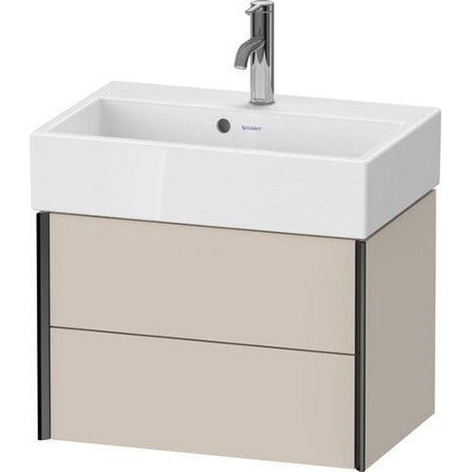 Duravit Xviu 23" x 16" x 15" Two Drawer Wall-Mount Vanity Unit, Taupe Matt (XV43160B291)