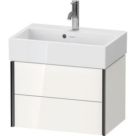 Duravit Xviu 23" x 16" x 15" Two Drawer Wall-Mount Vanity Unit, White High Gloss Lacquer (XV43160B285)