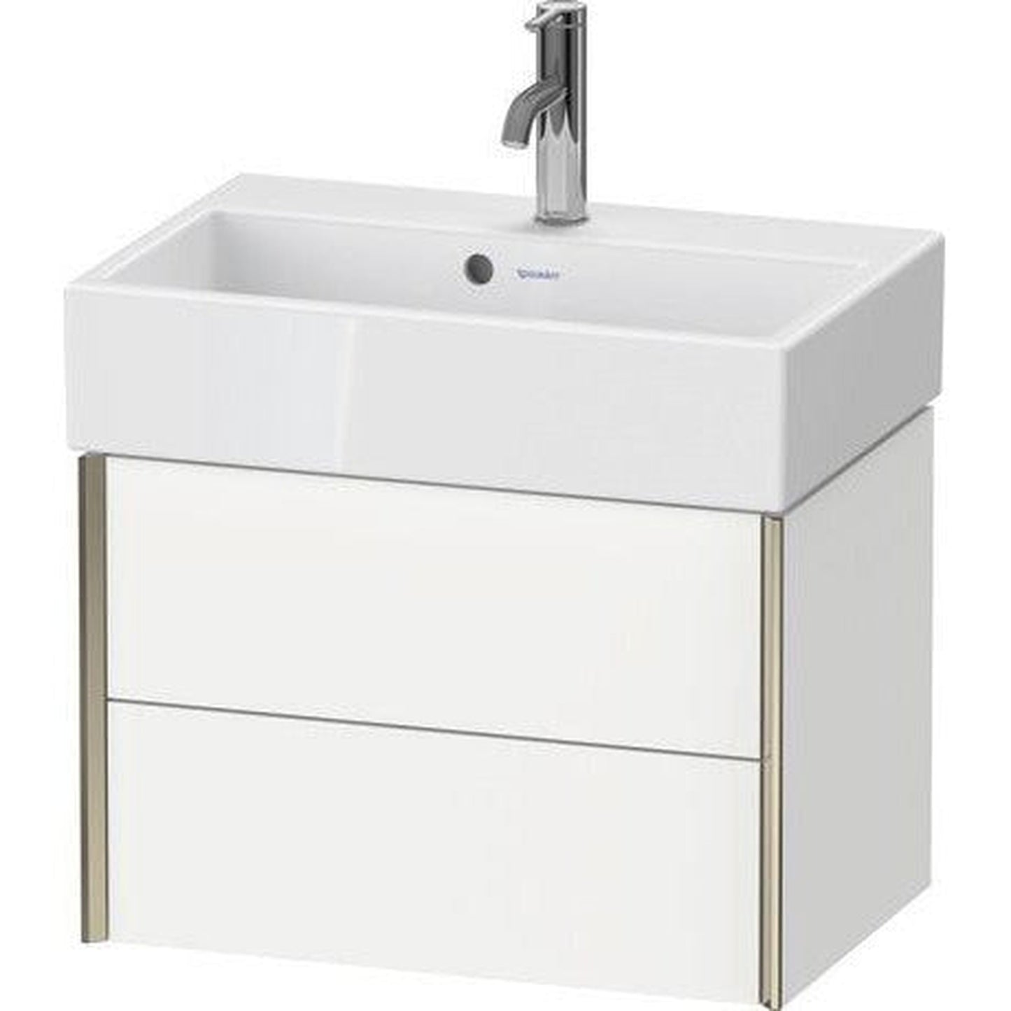 Duravit Xviu 23" x 16" x 15" Two Drawer Wall-Mount Vanity Unit, White Matt (XV43160B118)