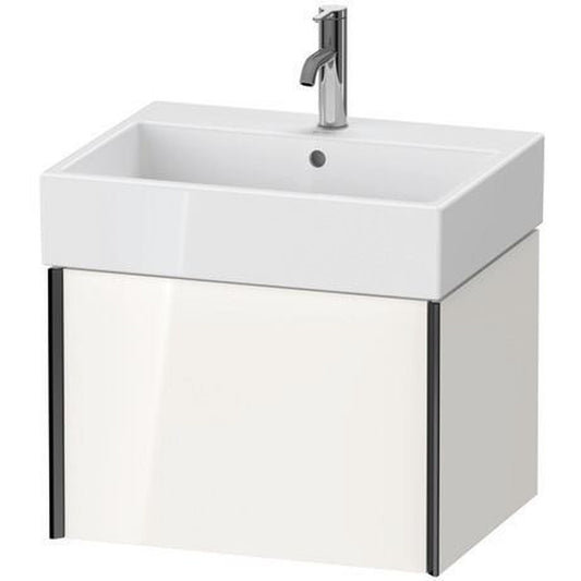 Duravit Xviu 23" x 16" x 18" One Drawer Wall-Mount Vanity Unit, White High Gloss Lacquer (XV42340B285)