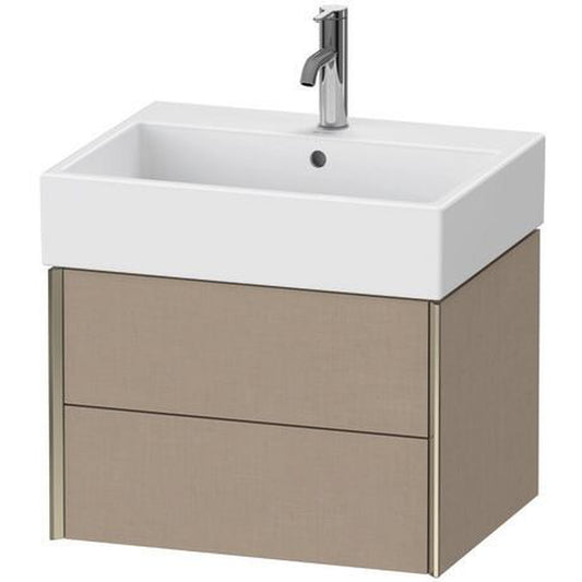 Duravit Xviu 23" x 16" x 18" Two Drawer Wall-Mount Vanity Unit, Linen (XV43340B175)