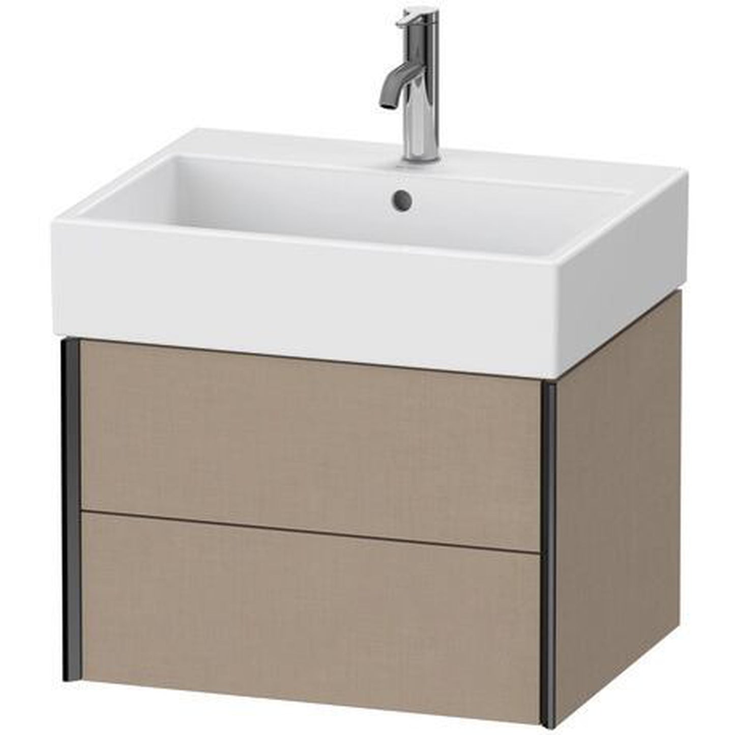 Duravit Xviu 23" x 16" x 18" Two Drawer Wall-Mount Vanity Unit, Linen (XV43340B275)