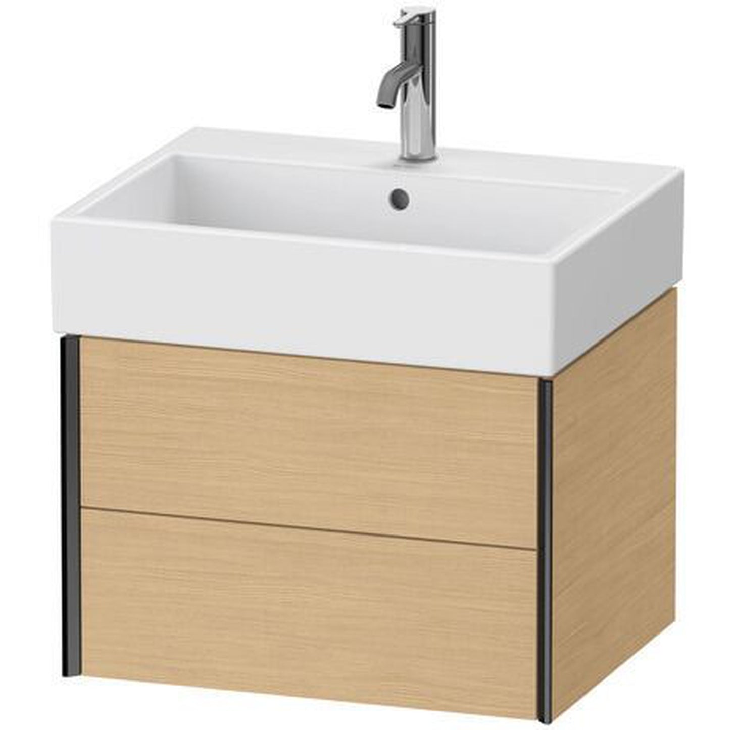 Duravit Xviu 23" x 16" x 18" Two Drawer Wall-Mount Vanity Unit, Natural Oak (XV43340B230)