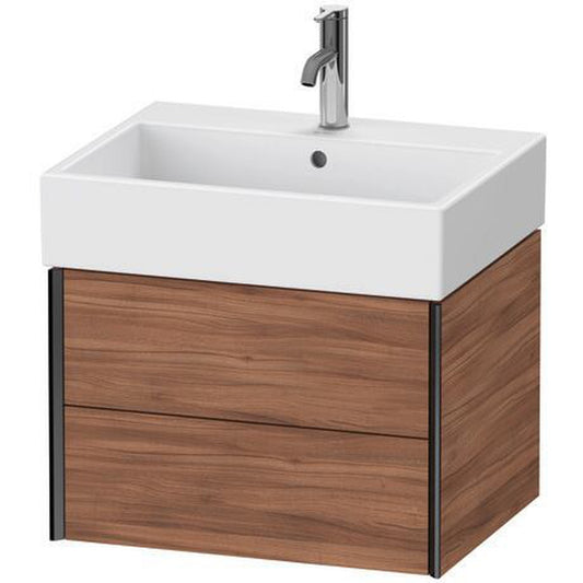 Duravit Xviu 23" x 16" x 18" Two Drawer Wall-Mount Vanity Unit, Natural Walnut (XV43340B279)