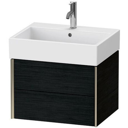 Duravit Xviu 23" x 16" x 18" Two Drawer Wall-Mount Vanity Unit, Oak Black (XV43340B116)