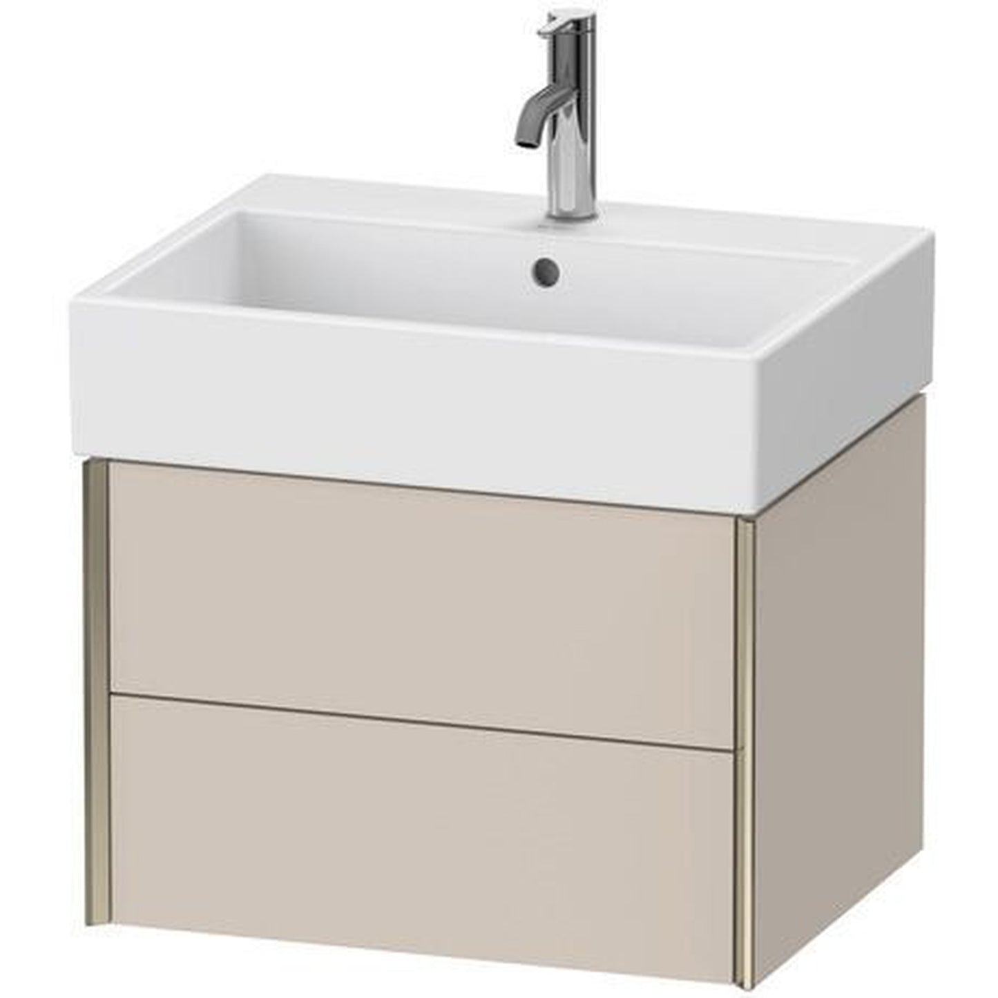 Duravit Xviu 23" x 16" x 18" Two Drawer Wall-Mount Vanity Unit, Taupe Matt (XV43340B191)