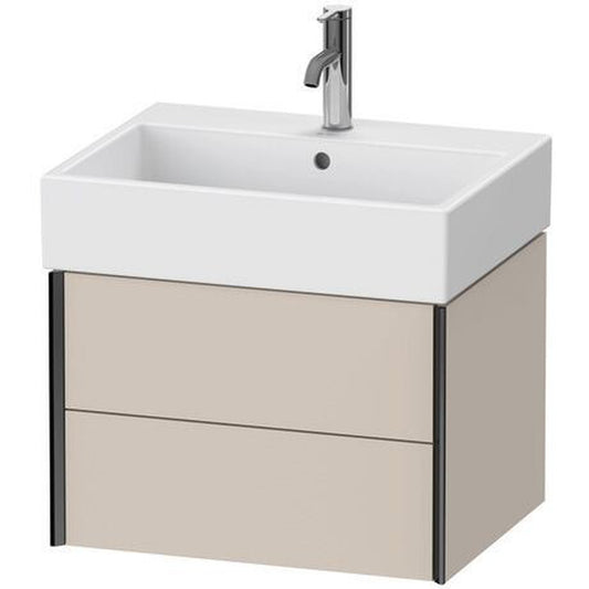 Duravit Xviu 23" x 16" x 18" Two Drawer Wall-Mount Vanity Unit, Taupe Matt (XV43340B291)