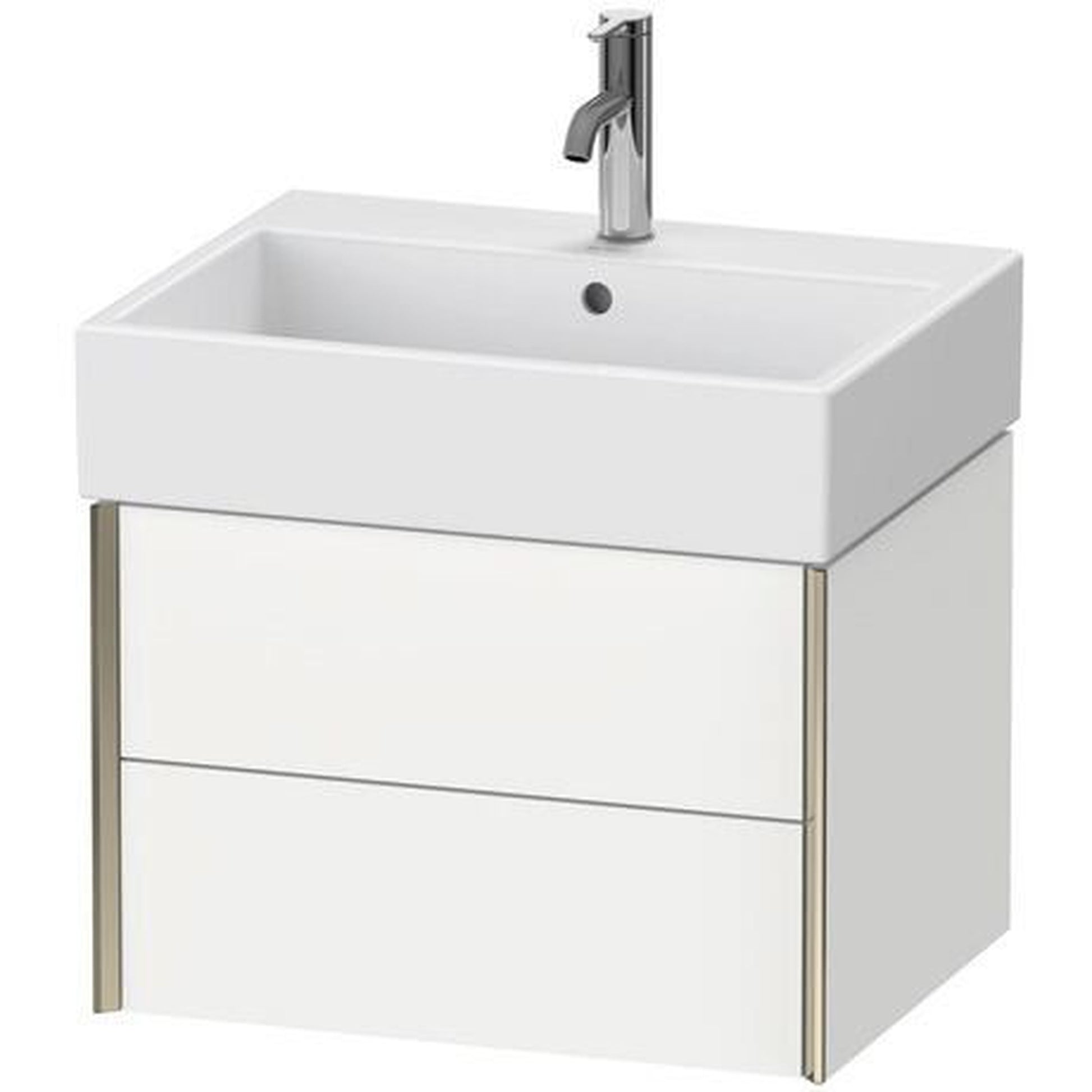 Duravit Xviu 23" x 16" x 18" Two Drawer Wall-Mount Vanity Unit, White Matt (XV43340B118)