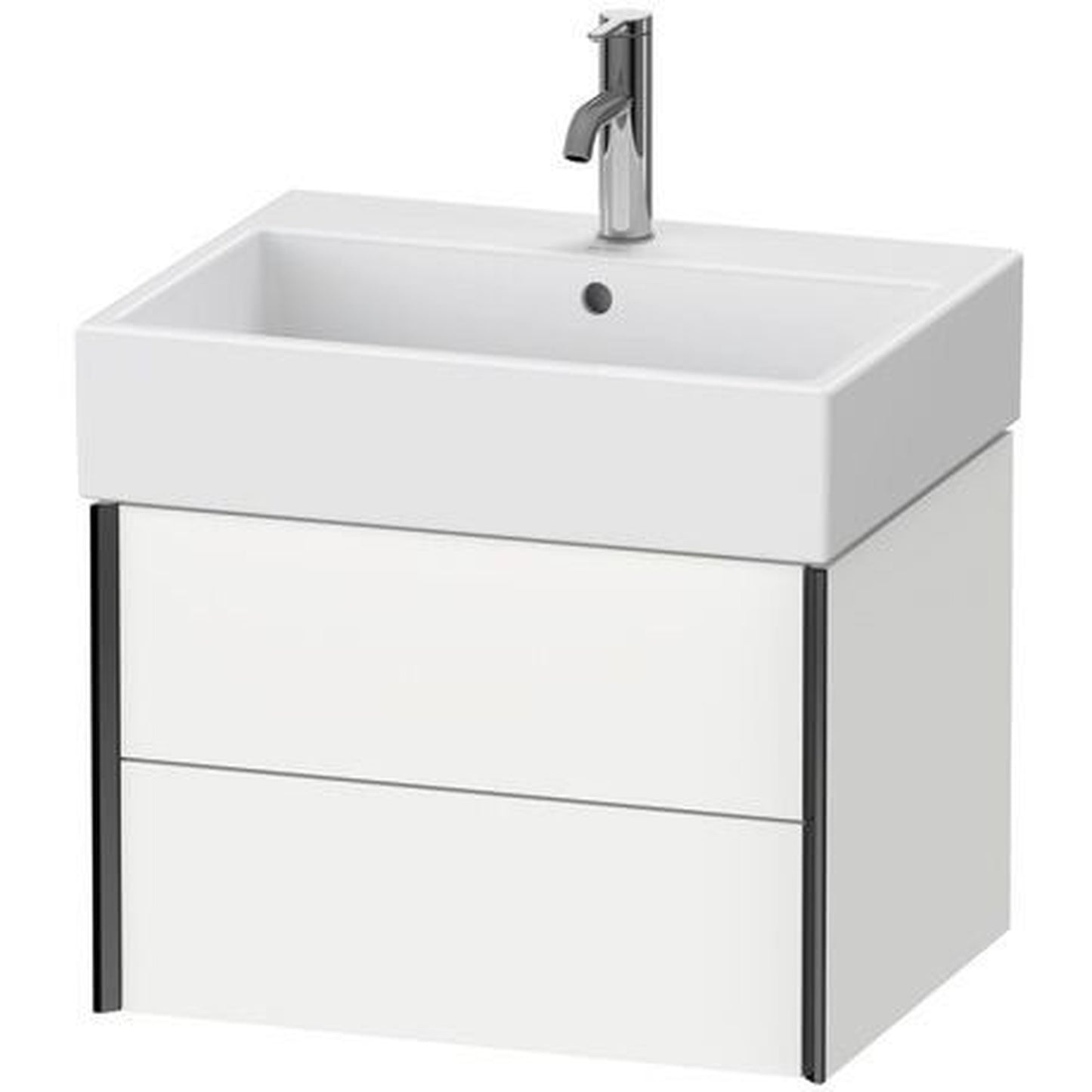 Duravit Xviu 23" x 16" x 18" Two Drawer Wall-Mount Vanity Unit, White Matt (XV43340B218)