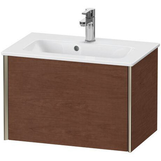 Duravit Xviu 24" x 16" x 15" One Drawer Wall-Mount Vanity Unit, American Walnut (XV40780B113)