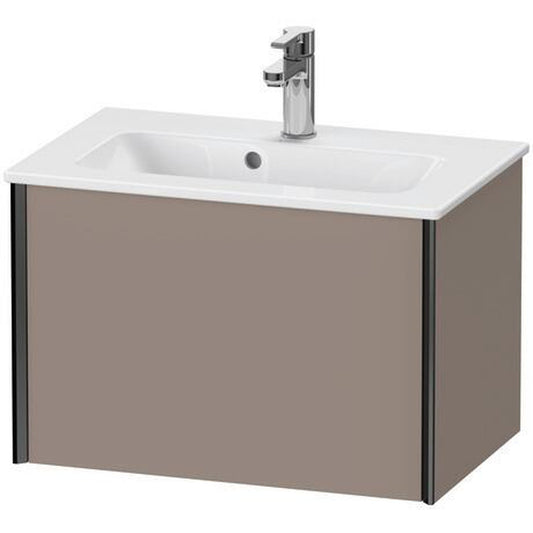 Duravit Xviu 24" x 16" x 15" One Drawer Wall-Mount Vanity Unit, Basalt Matt (XV40780B243)