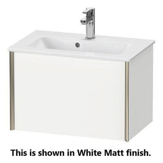 Duravit Xviu 24" x 16" x 15" One Drawer Wall-Mount Vanity Unit, Cappuccino High Gloss (XV40780B186)