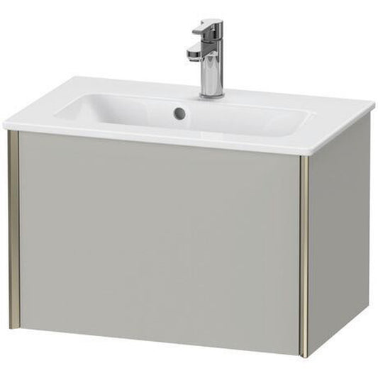 Duravit Xviu 24" x 16" x 15" One Drawer Wall-Mount Vanity Unit, Concrete Grey Matt (XV40780B107)