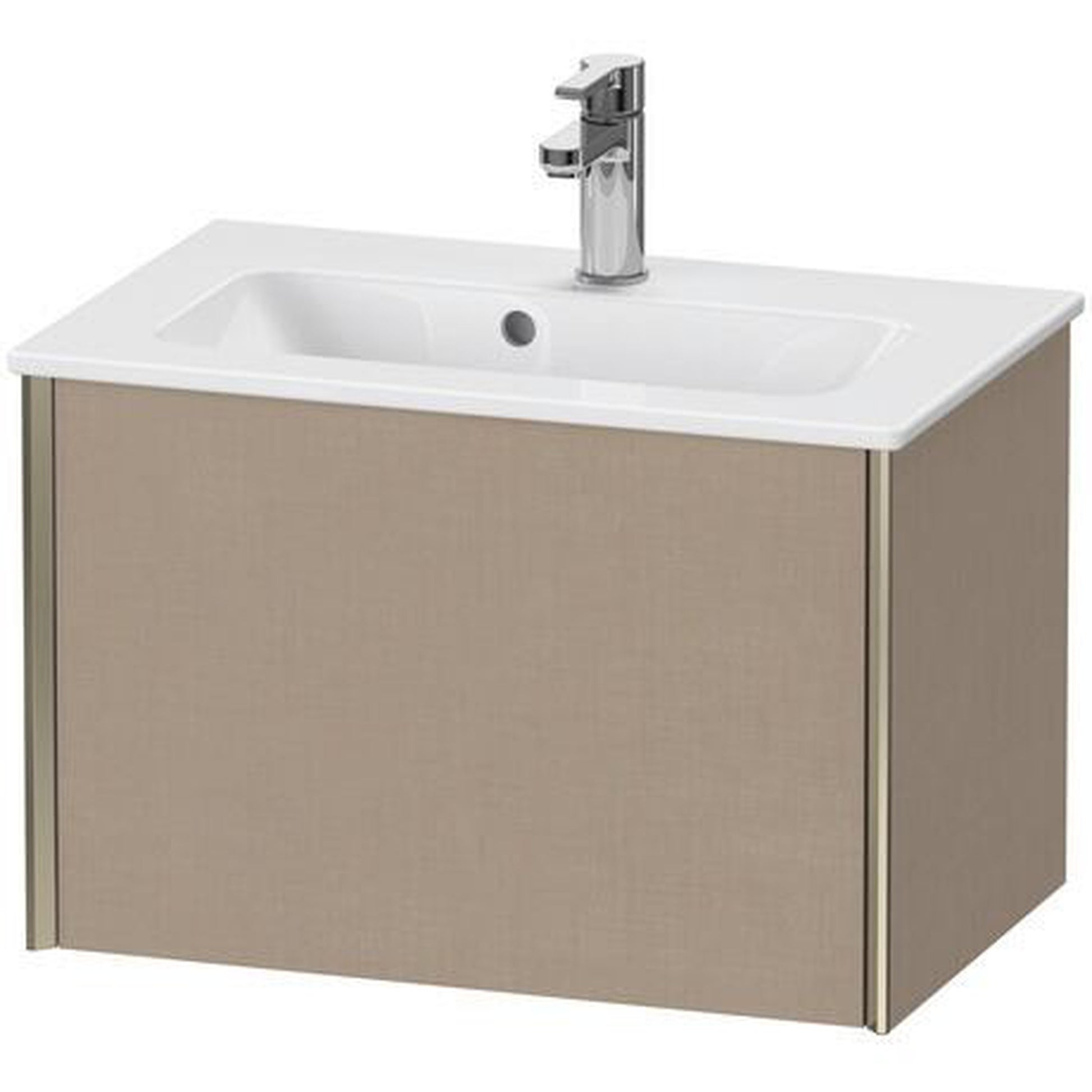 Duravit Xviu 24" x 16" x 15" One Drawer Wall-Mount Vanity Unit, Linen (XV40780B175)