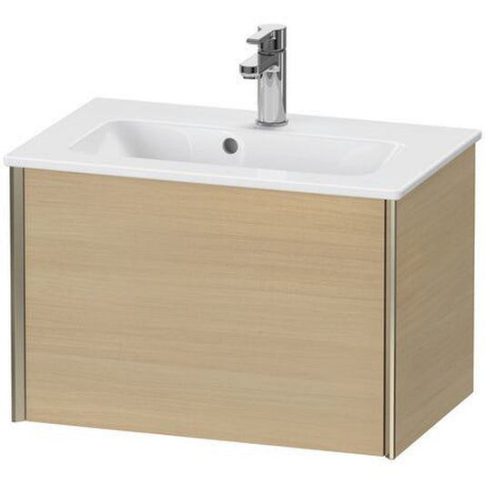 Duravit Xviu 24" x 16" x 15" One Drawer Wall-Mount Vanity Unit, Mediterreanean Oak Real Wood Veneer (XV40780B171)