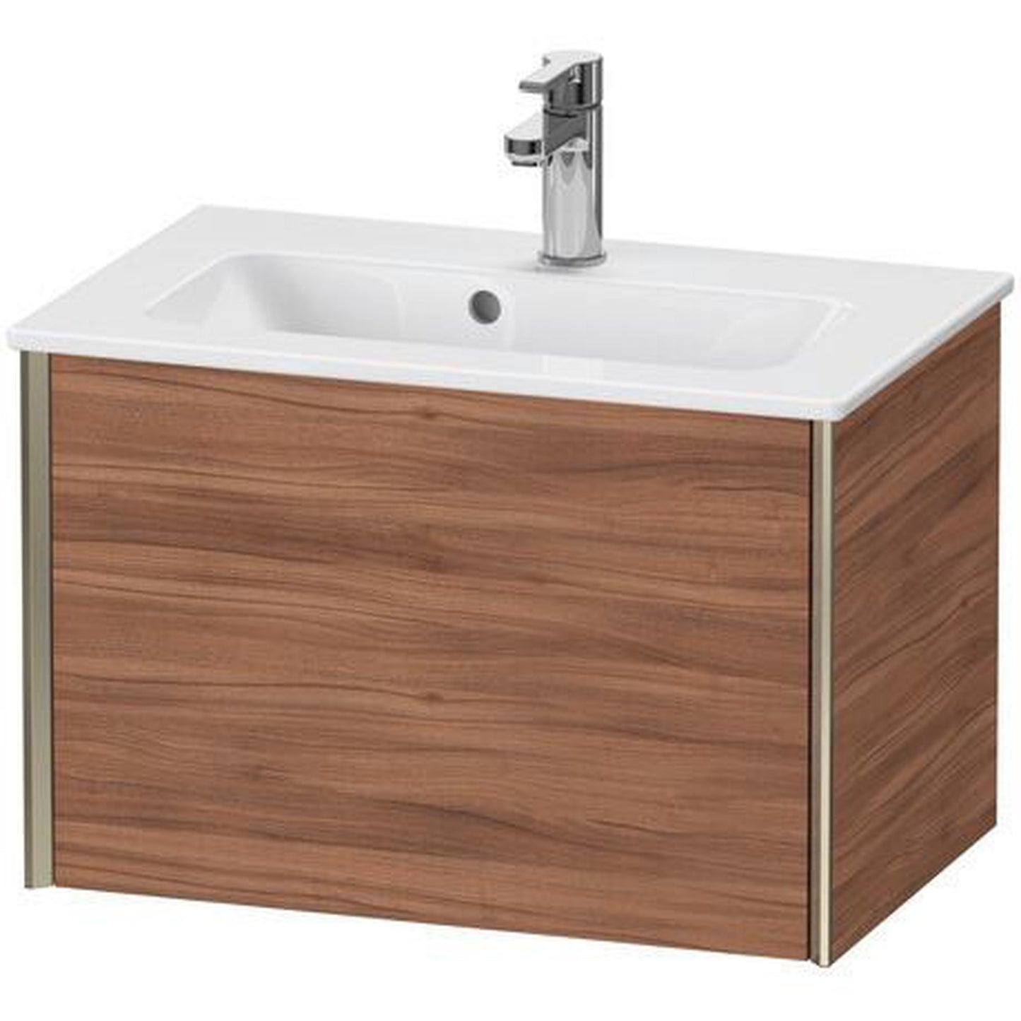 Duravit Xviu 24" x 16" x 15" One Drawer Wall-Mount Vanity Unit, Natural Walnut (XV40780B179)