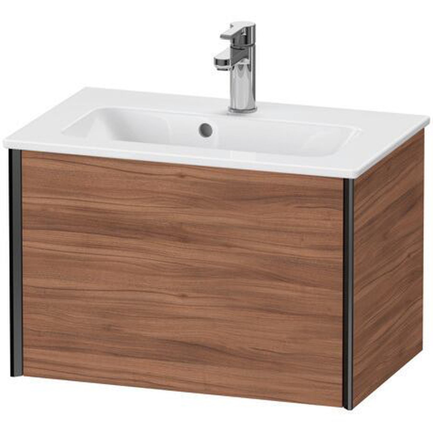 Duravit Xviu 24" x 16" x 15" One Drawer Wall-Mount Vanity Unit, Natural Walnut (XV40780B279)