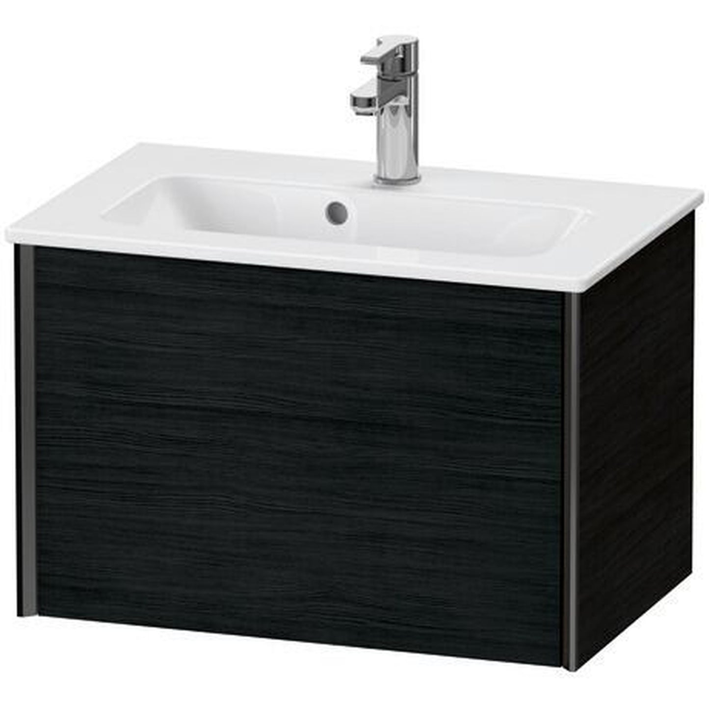 Duravit Xviu 24" x 16" x 15" One Drawer Wall-Mount Vanity Unit, Oak Black (XV40780B216)