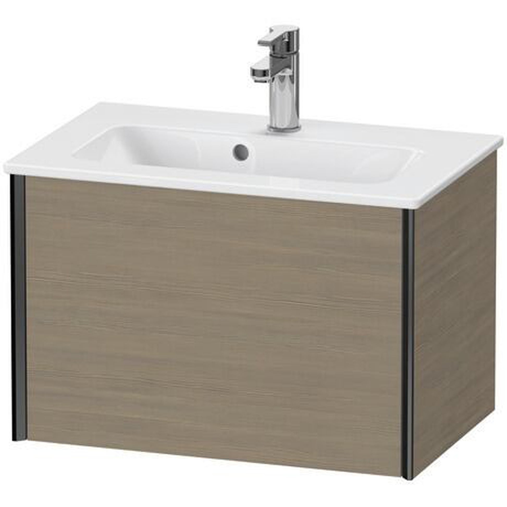 Duravit Xviu 24" x 16" x 15" One Drawer Wall-Mount Vanity Unit, Oak Terra (XV40780B235)