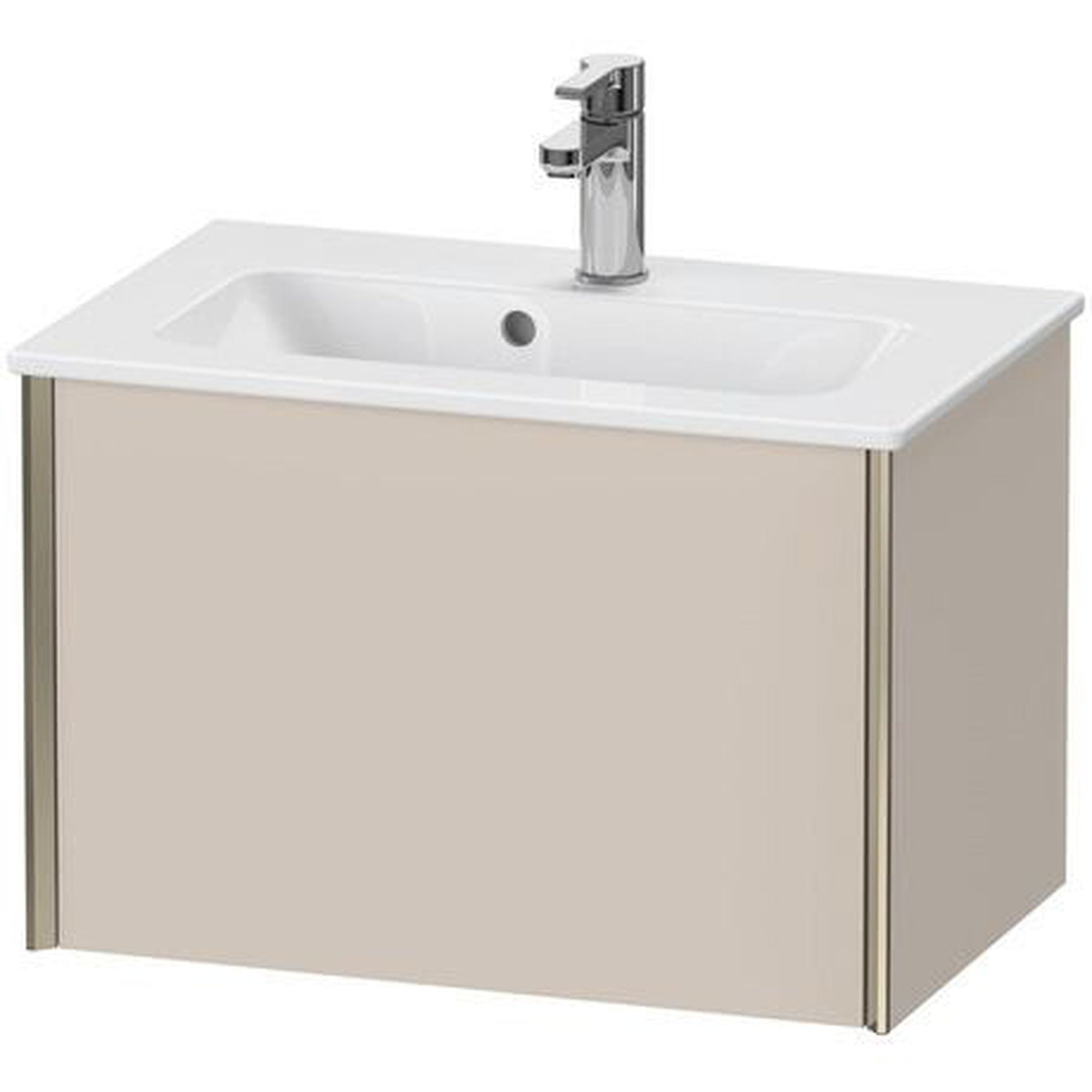 Duravit Xviu 24" x 16" x 15" One Drawer Wall-Mount Vanity Unit, Taupe Matt (XV40780B191)