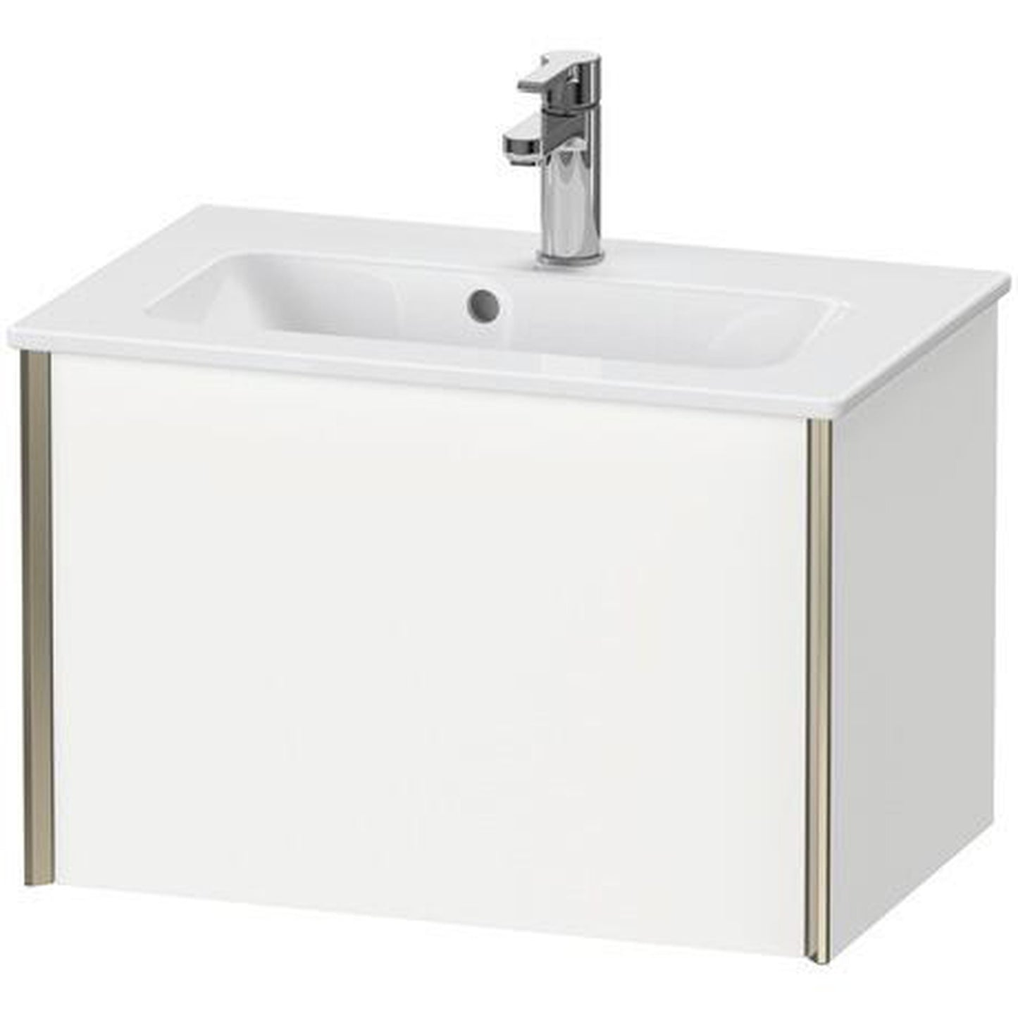 Duravit Xviu 24" x 16" x 15" One Drawer Wall-Mount Vanity Unit, White Matt (XV40780B118)