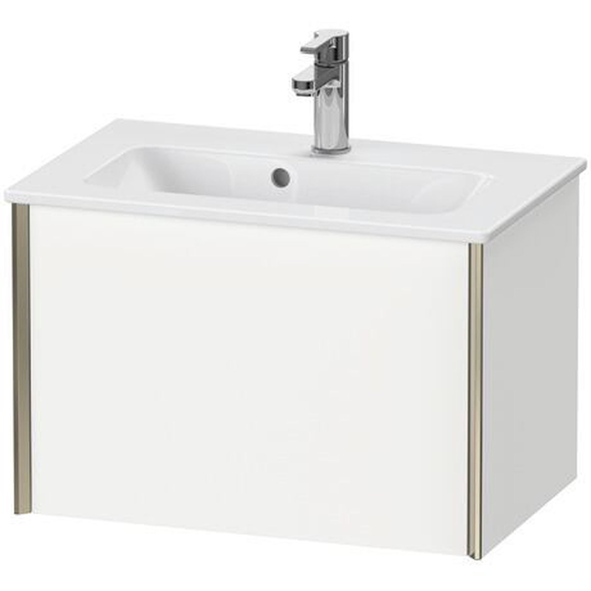 Duravit Xviu 24" x 16" x 15" One Drawer Wall-Mount Vanity Unit, White Matt (XV40780B118)