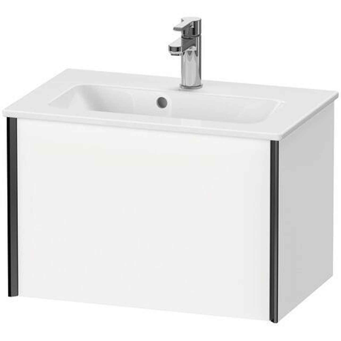 Duravit Xviu 24" x 16" x 15" One Drawer Wall-Mount Vanity Unit, White Matt (XV40780B218)