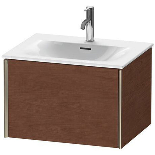 Duravit Xviu 24" x 16" x 19" One Drawer Wall-Mount Vanity Unit, American Walnut (XV40320B113)