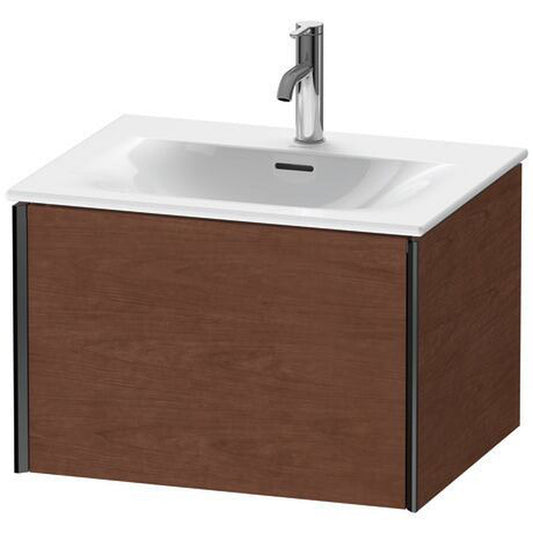 Duravit Xviu 24" x 16" x 19" One Drawer Wall-Mount Vanity Unit, American Walnut (XV40320B213)