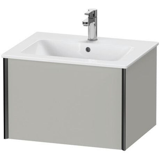 Duravit Xviu 24" x 16" x 19" One Drawer Wall-Mount Vanity Unit, Concrete Grey Matt (XV40250B207)