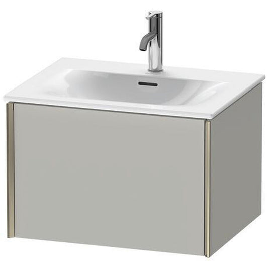 Duravit Xviu 24" x 16" x 19" One Drawer Wall-Mount Vanity Unit, Concrete Grey Matt (XV40320B107)